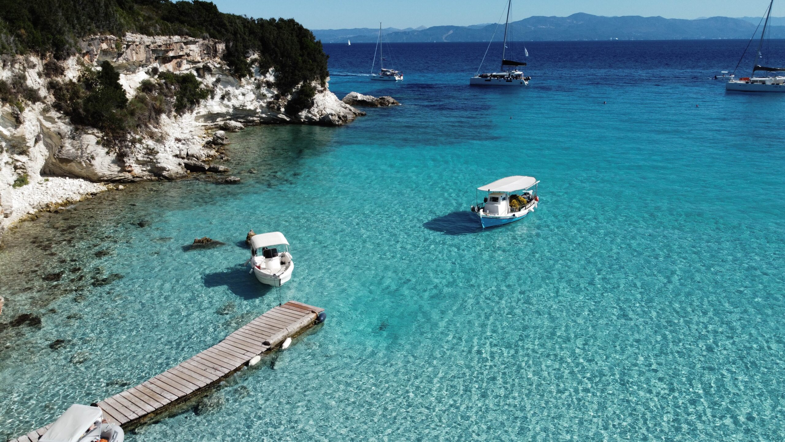 Luxury Villas to rent on Paxos with the clearest turquoise blue water imaginable