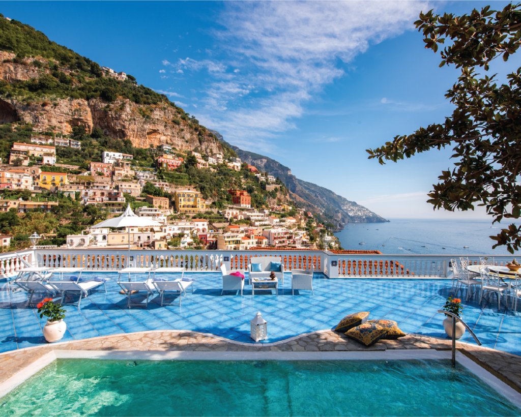 Perfect luxury villa with large terraces with sweeping views of glittering Positano.