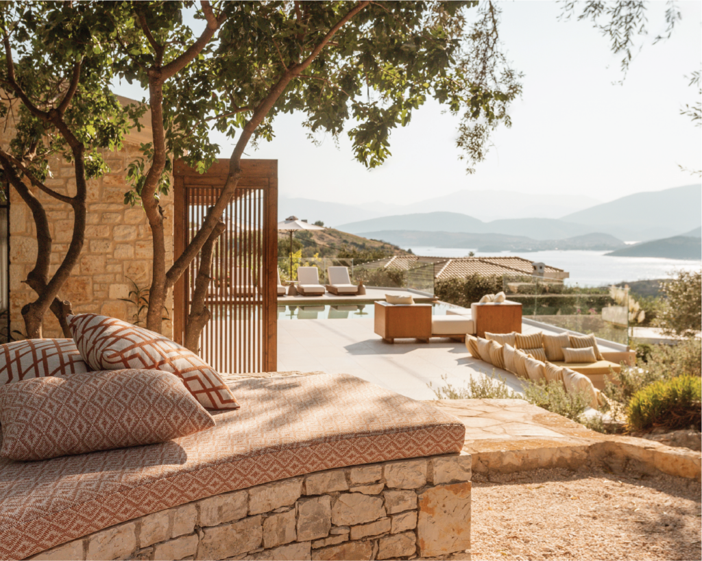 Stunning villa in Corfu with an infinity pool, expansive veranda and stunning sea views.
